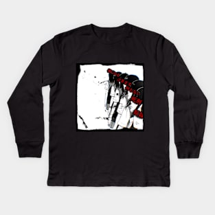 Anime Girls in a Row Kids Long Sleeve T-Shirt